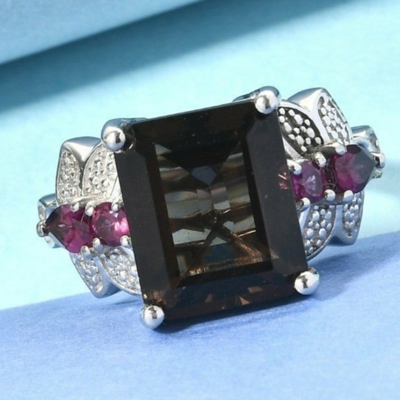 NWT Unique Colombianite and Multi Gemstone Ring Size 7 - Picture 4 of 6